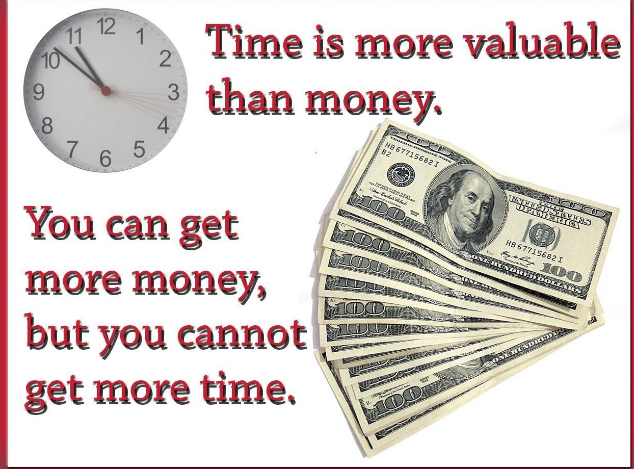 الوقت أكثر قيمة من المال.