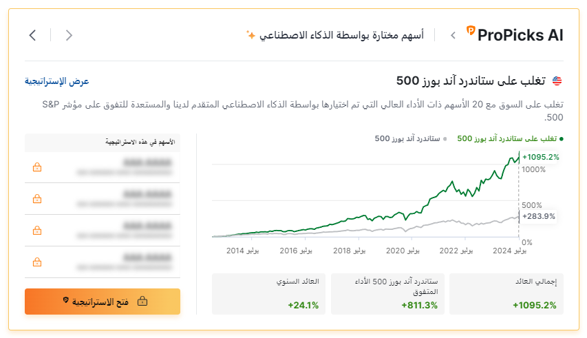 تفوق على إس آند بي 500 - InvestingPro