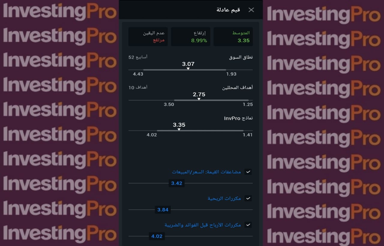 القيمة العادلة من إنفستنغ برو